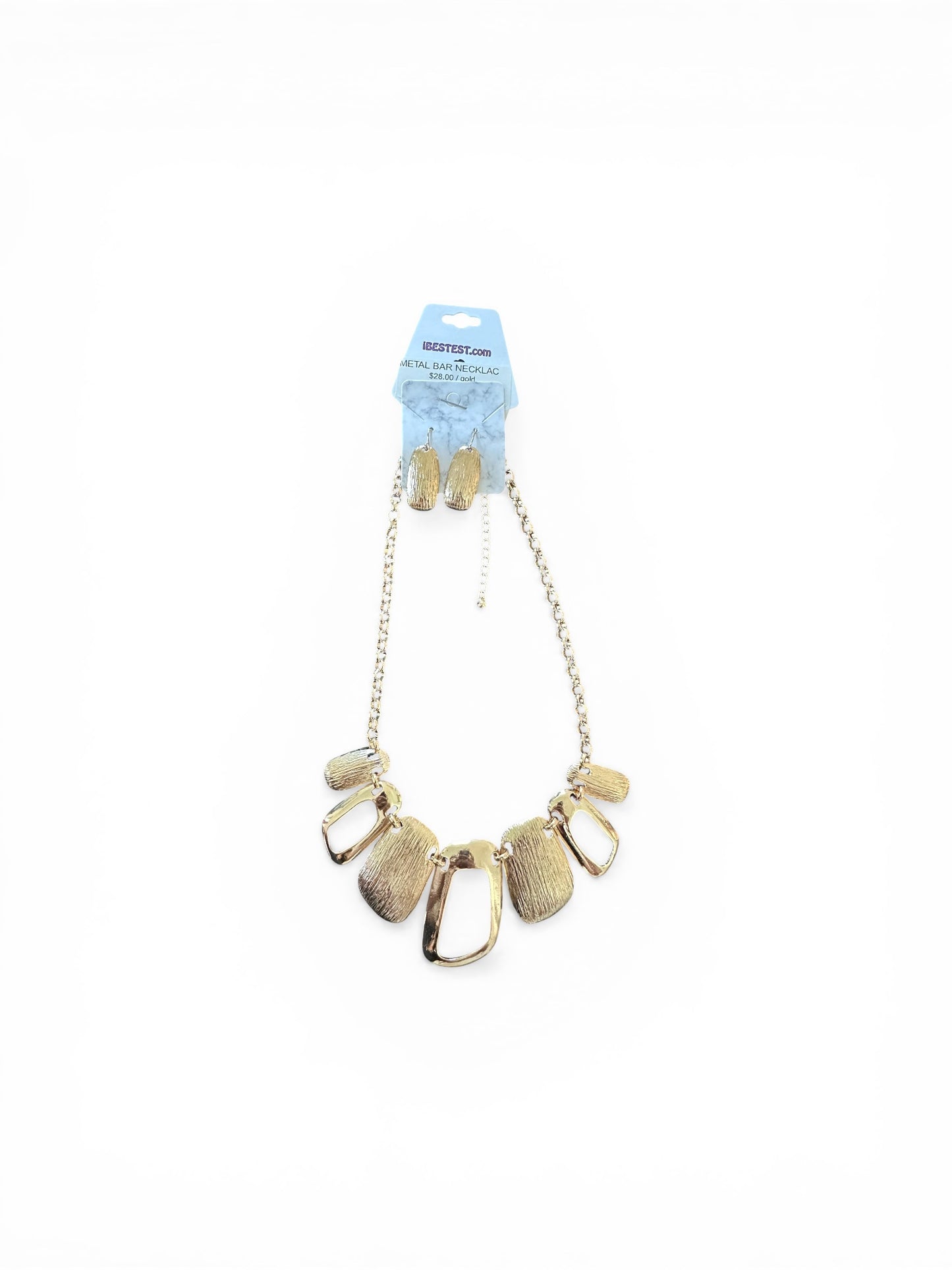 GOLD METAL BAR NECKLACE - iBESTEST.com