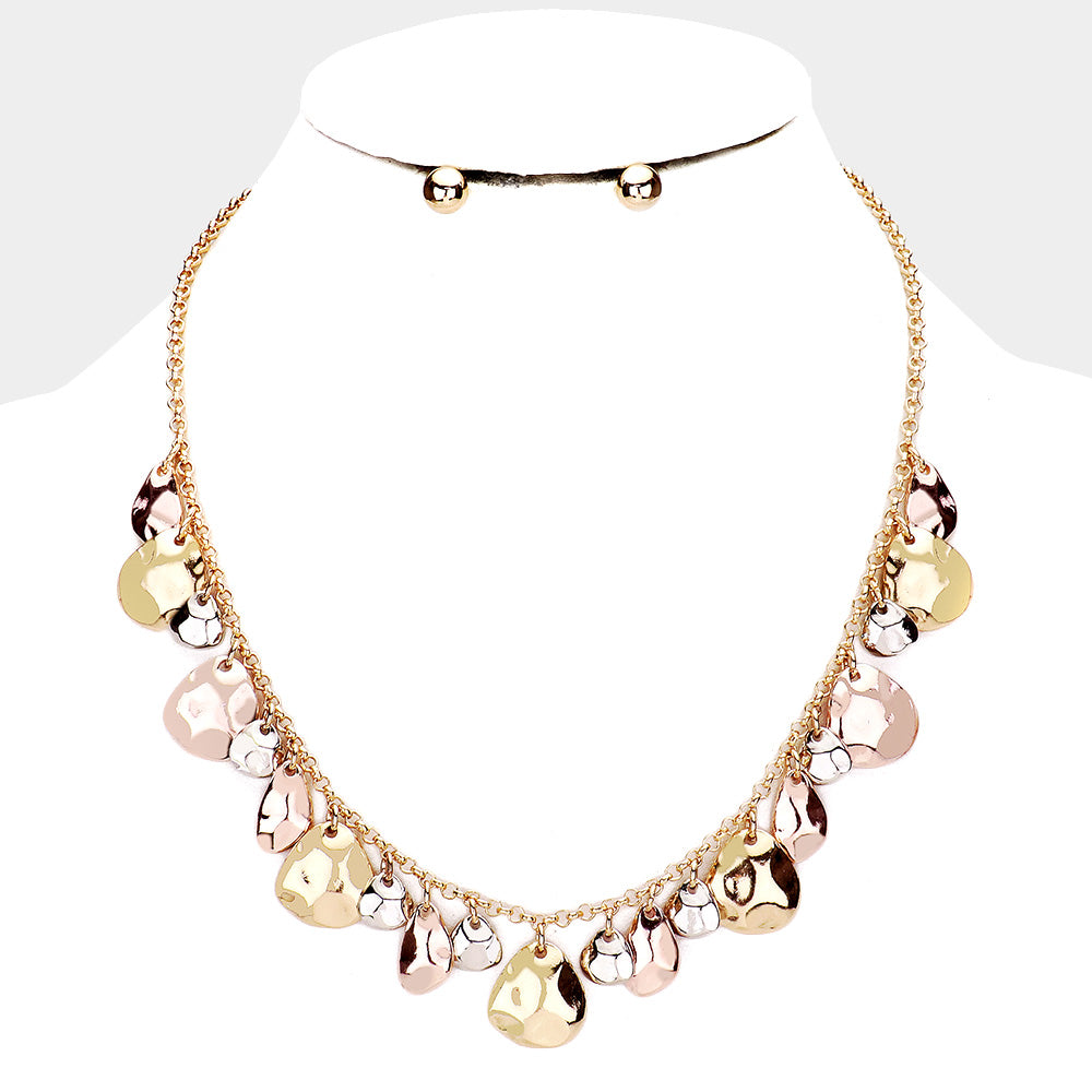 HAMMERED METAL NECKLACE - iBESTEST.com