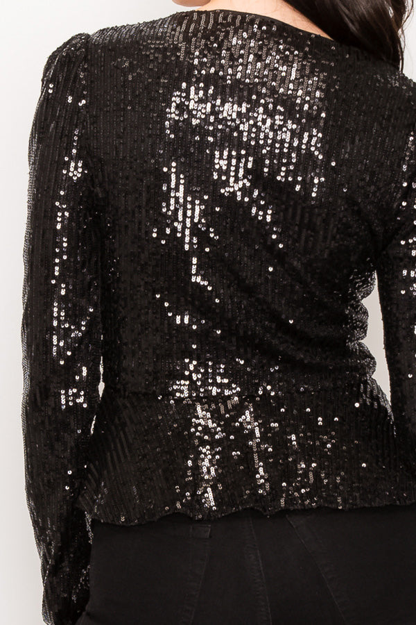 Sequin Blazer Top - iBESTEST.com