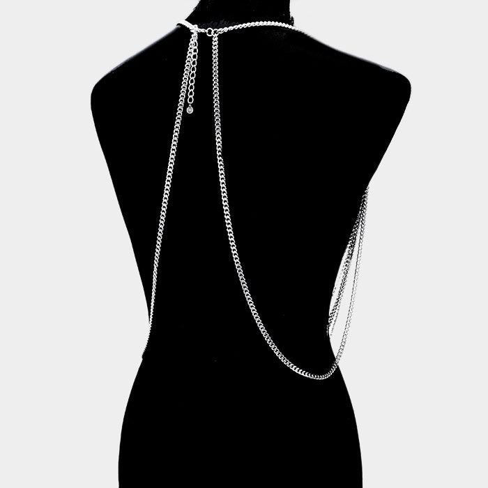 Rhinestone Draped Bodychain