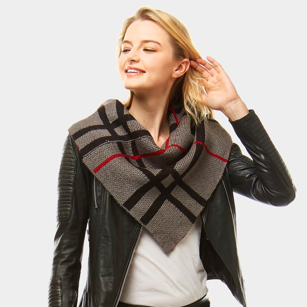 Plaid Tube Scarf