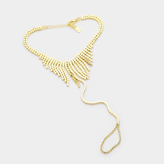 Rhinestone Toe Net Anklet - iBESTEST.com