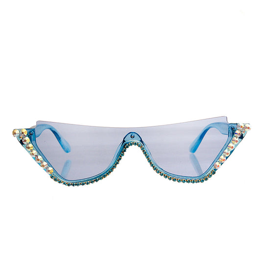 Retro Crystal Cat Eye Sunglasses - iBESTEST.com
