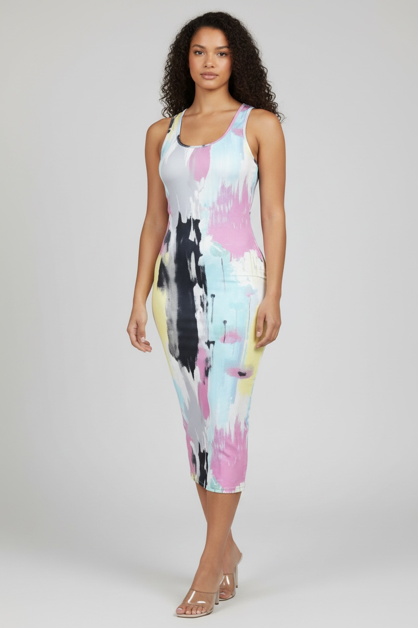 Splash Bodycon Dress - iBESTEST.com
