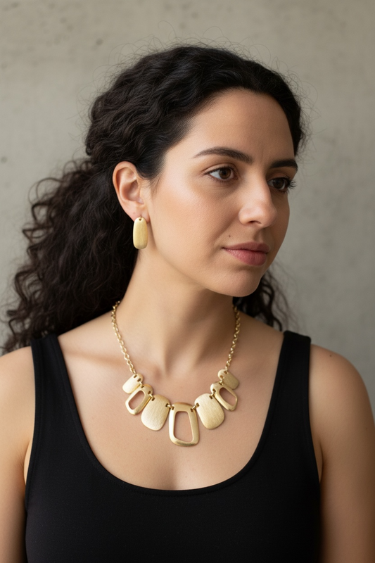 GOLD METAL BAR NECKLACE - iBESTEST.com
