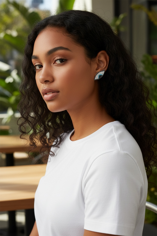 Evil Toon Eye Stud Earrings - iBESTEST.com