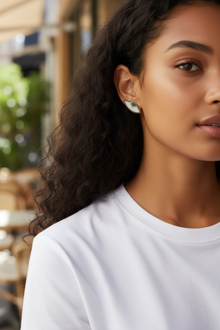 Evil Toon Eye Stud Earrings - iBESTEST.com