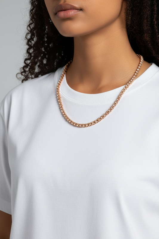 Round Stone Link 18" Necklace (New) - iBESTEST.com