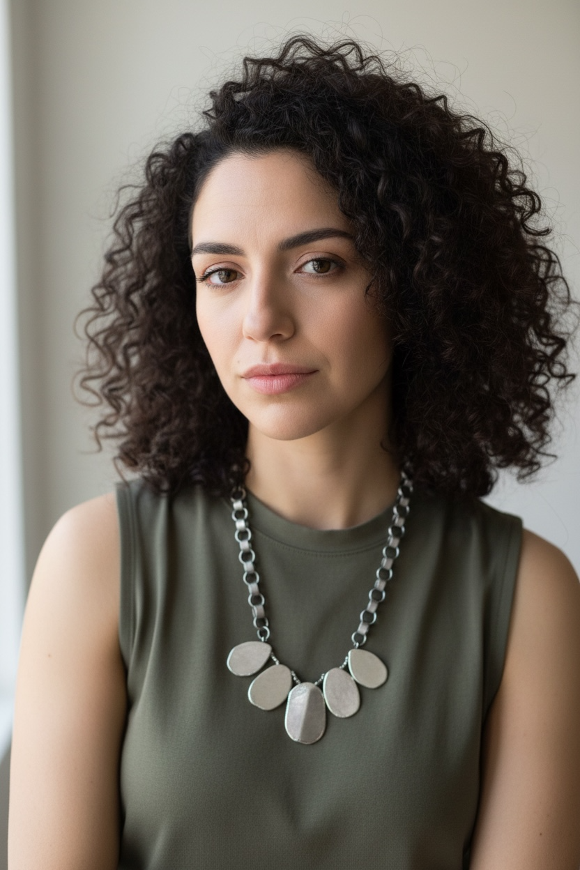 ABSTRACT METAL FRINGE NECKLACE - iBESTEST.com