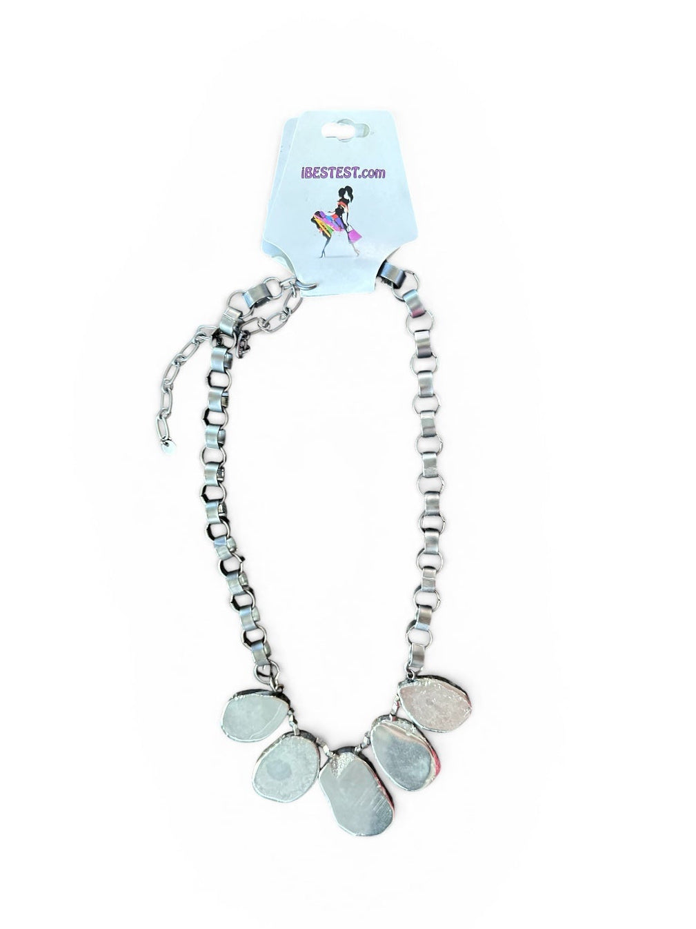 ABSTRACT METAL FRINGE NECKLACE - iBESTEST.com