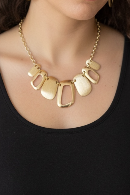 GOLD METAL BAR NECKLACE - iBESTEST.com