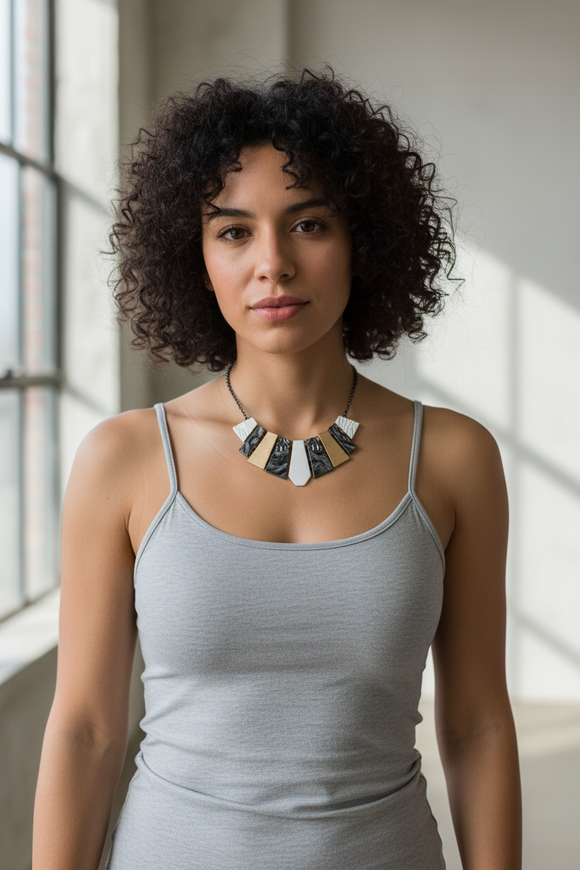 MIXED METAL BAR NECKLACE - iBESTEST.com
