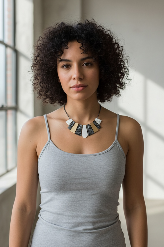 MIXED METAL BAR NECKLACE - iBESTEST.com