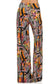 Orange Flowers Printed Palazzo Pants - iBESTEST.com