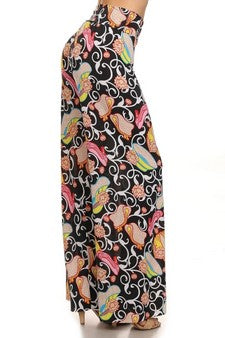 Multi Printed Palazzo Pants - iBESTEST.com