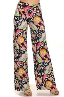 Multi Printed Palazzo Pants - iBESTEST.com