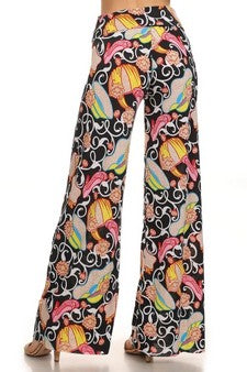 Multi Printed Palazzo Pants - iBESTEST.com