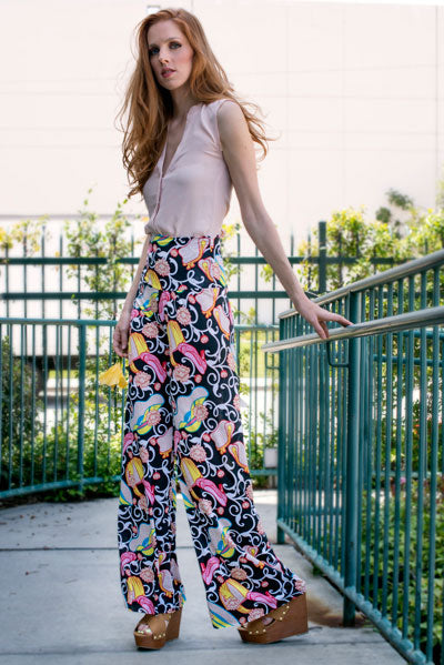 Multi Printed Palazzo Pants - iBESTEST.com