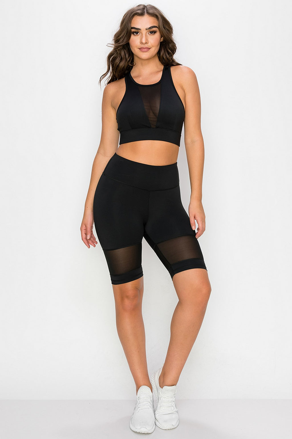 Black Mesh Sports Bra - iBESTEST.com