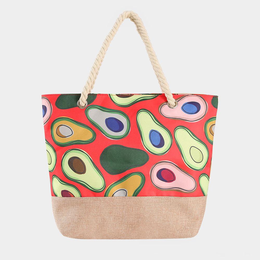 Avocado Beach Tote Bag - iBESTEST.com