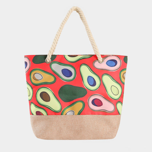 Avocado Beach Tote Bag - iBESTEST.com