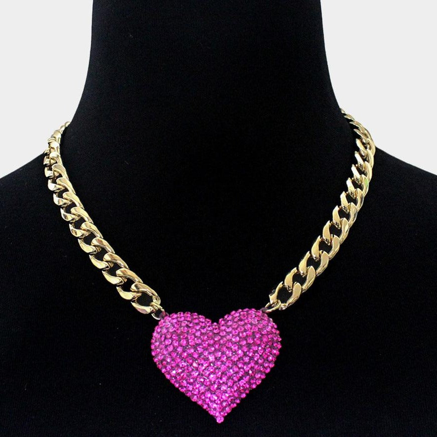 Heart Chunky Necklace - iBESTEST.com