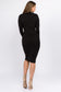 Mock Neck Bodycon Dress - iBESTEST.com