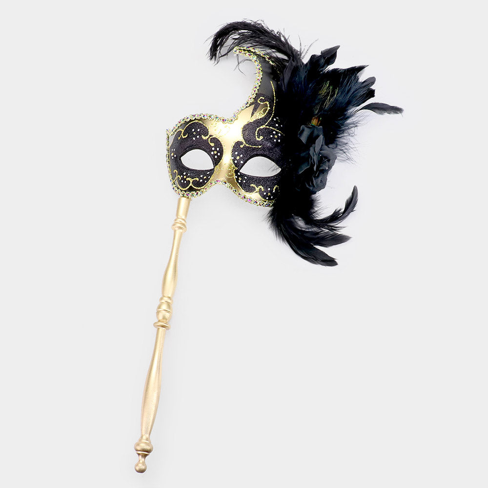 Handheld Feather Masquerade - iBESTEST.com