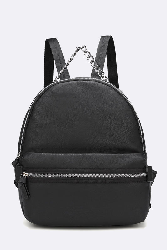 Leather Chain Backpack - iBESTEST.com