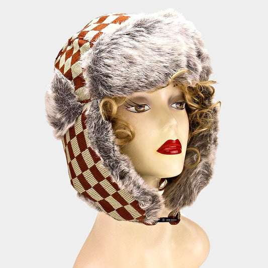 Checkered Winter Hat - iBESTEST.com