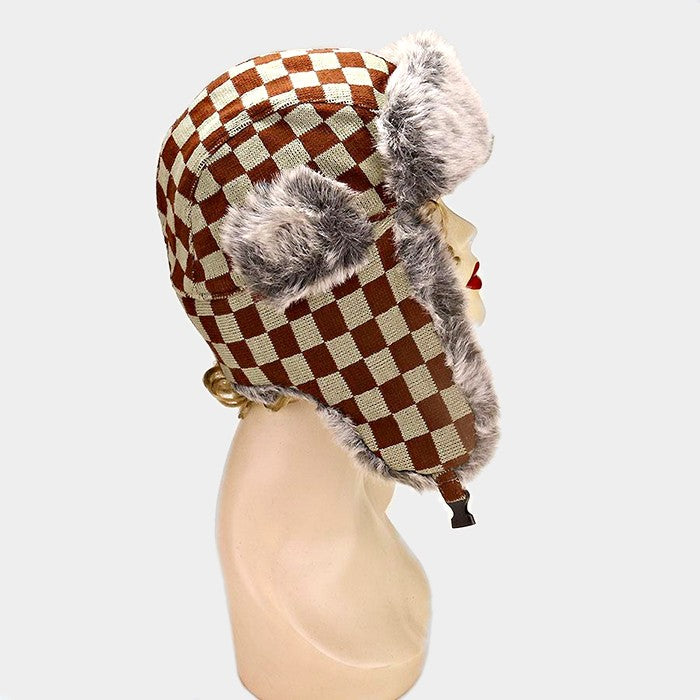 Checkered Winter Hat - iBESTEST.com