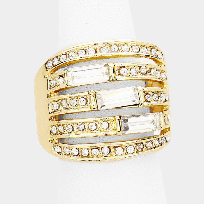CRYSTAL ACCENTED STRETCH RING - iBESTEST.com