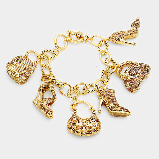 Tote Heel Charm Bracelet - iBESTEST.com