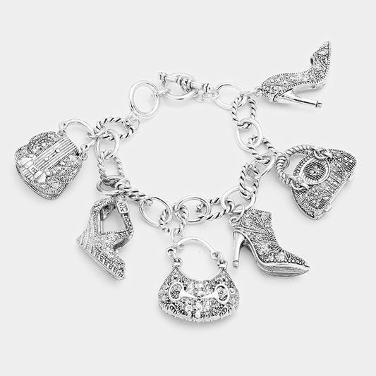 Tote Heel Charm Bracelet - iBESTEST.com