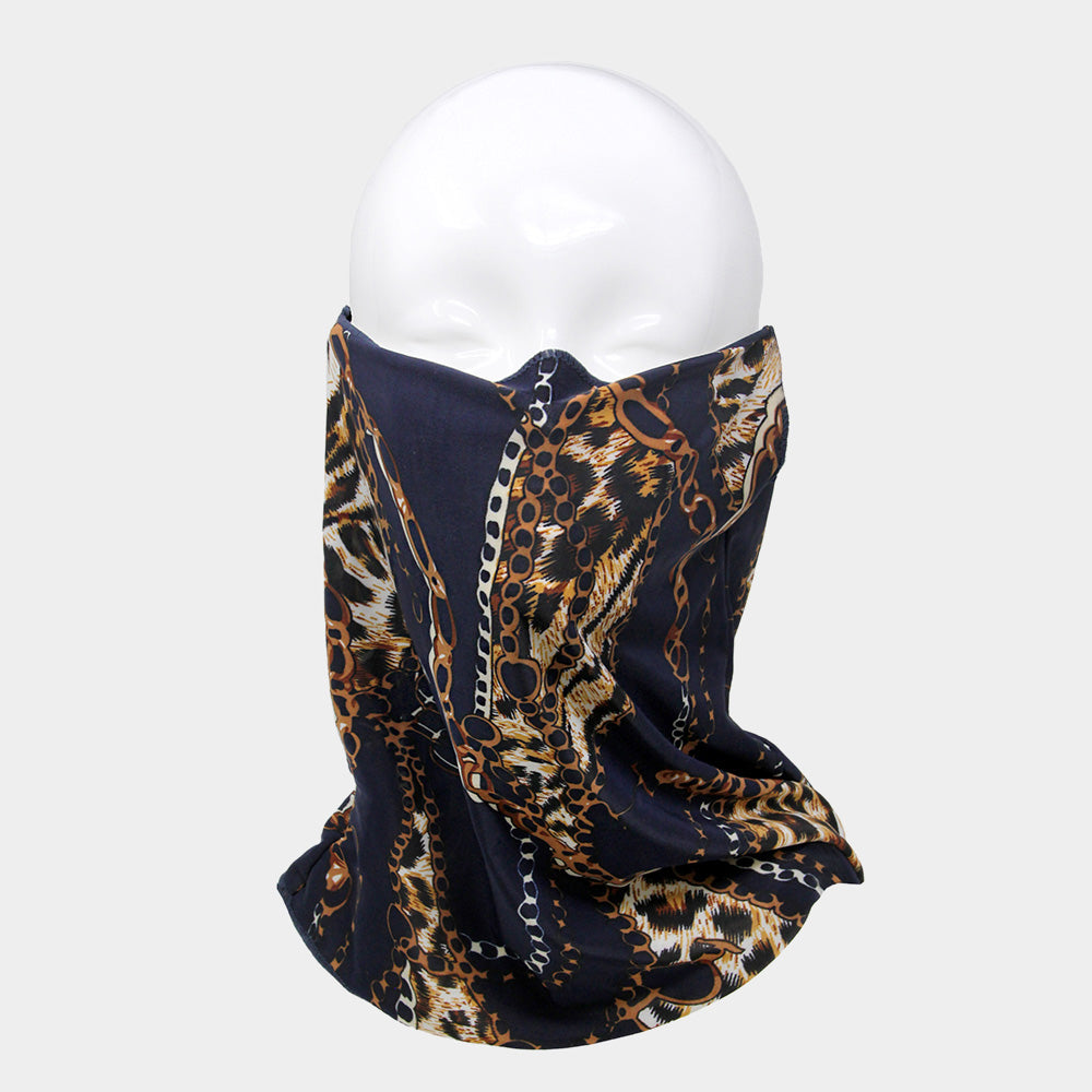 Chain With Animal Print Seamless Face Tube Mask - iBESTEST.com