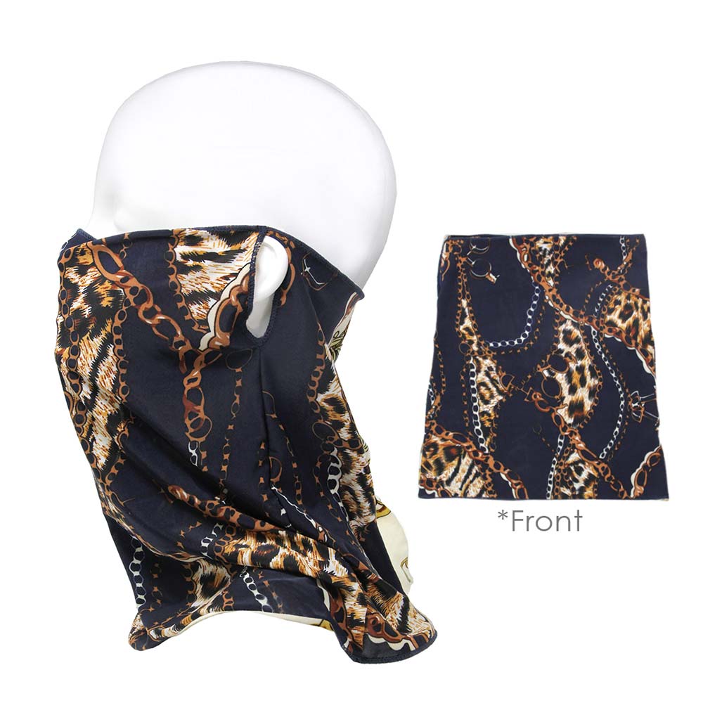 Chain With Animal Print Seamless Face Tube Mask - iBESTEST.com