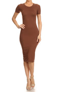 Chocolate Bodycon Dress - iBESTEST.com