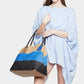 Color Block Straw Tote Bag - iBESTEST.com