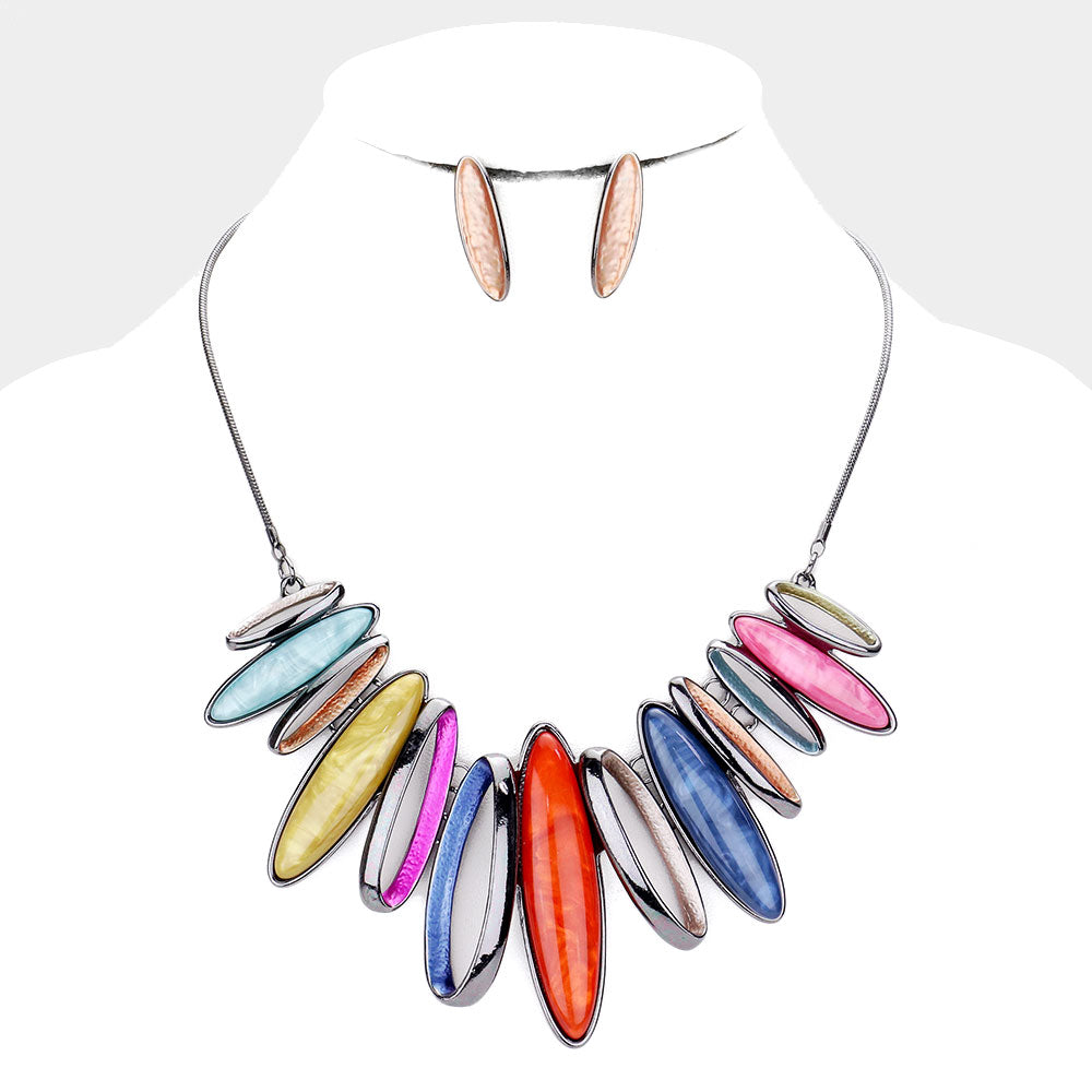 Multi Metal Statement Necklace - iBESTEST.com
