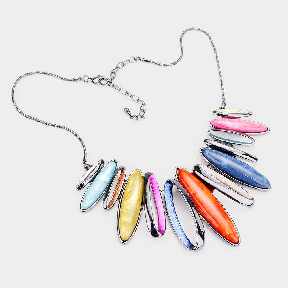 Multi Metal Statement Necklace - iBESTEST.com