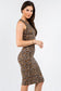 Cheetah Midi Bodycon Dress - iBESTEST.com