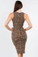 Cheetah Midi Bodycon Dress - iBESTEST.com