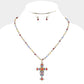 Multi Beaded Cross Necklace - iBESTEST.com