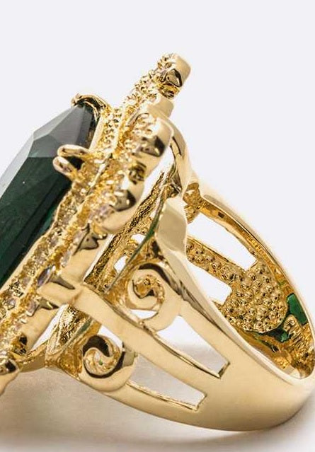 Emerald Gold CZ Ring - iBESTEST.com
