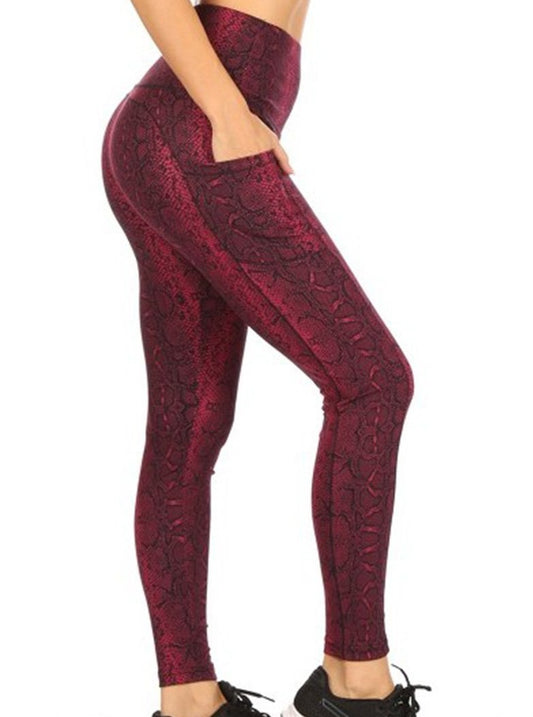 Snake Print Leggings - iBESTEST.com