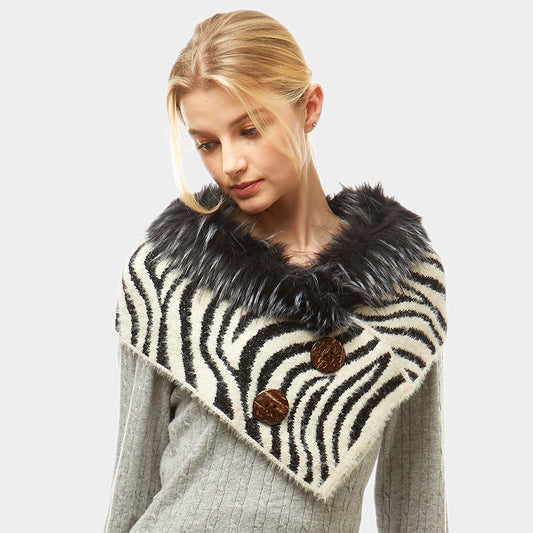 Animal Print Faux Fur Scarf (New) - iBESTEST.com