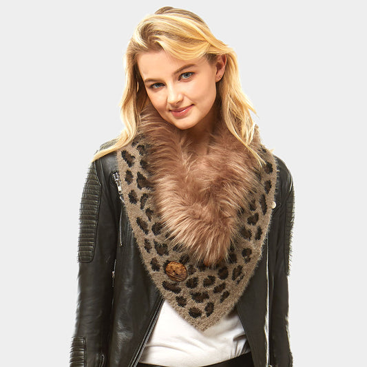 Animal Print Faux Fur Scarf (New) - iBESTEST.com