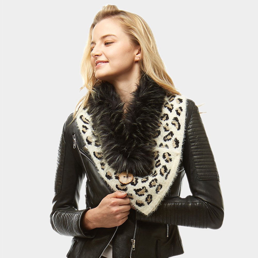 Animal Print Faux Fur Scarf (New) - iBESTEST.com