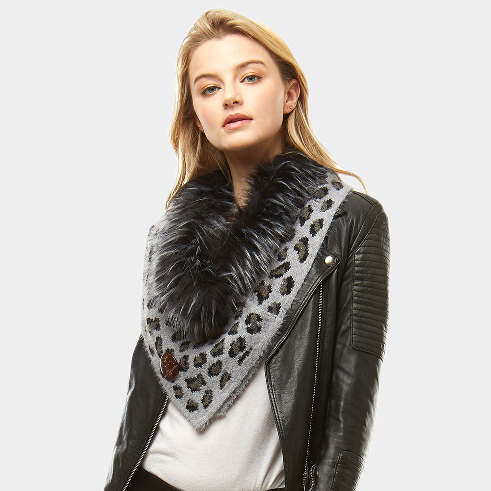 Animal Print Faux Fur Scarf (New) - iBESTEST.com