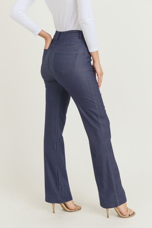 Denim Flare Jeggings - iBESTEST.com
